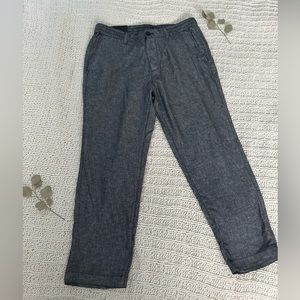NWT Banana Republic Navy Linen-Blend Tapered Pant